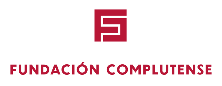 Fundación Complutense, logo centrado alargado rojo